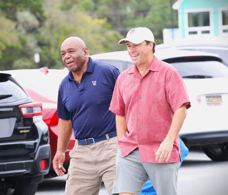 Bill Collick, left, a member of the Lewes African American heritage commission, and Lewes Deputy Mayor Khalil Saliba.